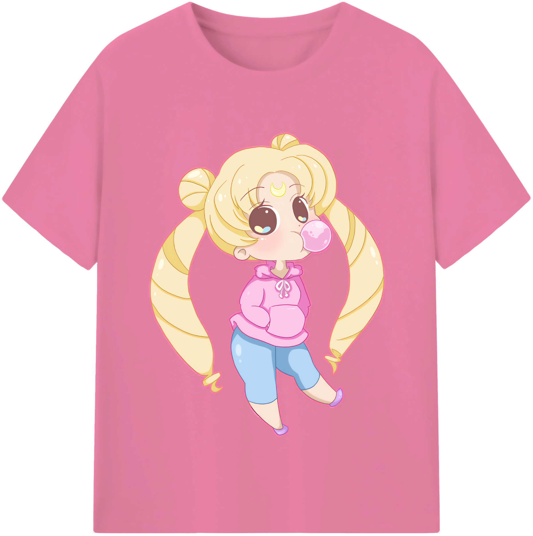 （画像用） 美少女戦士セーラームーン 愛野 美奈子 あいの みなこ Sailor Moon Aino Minako 綿100％半袖Tシャツ（フロントプリント）